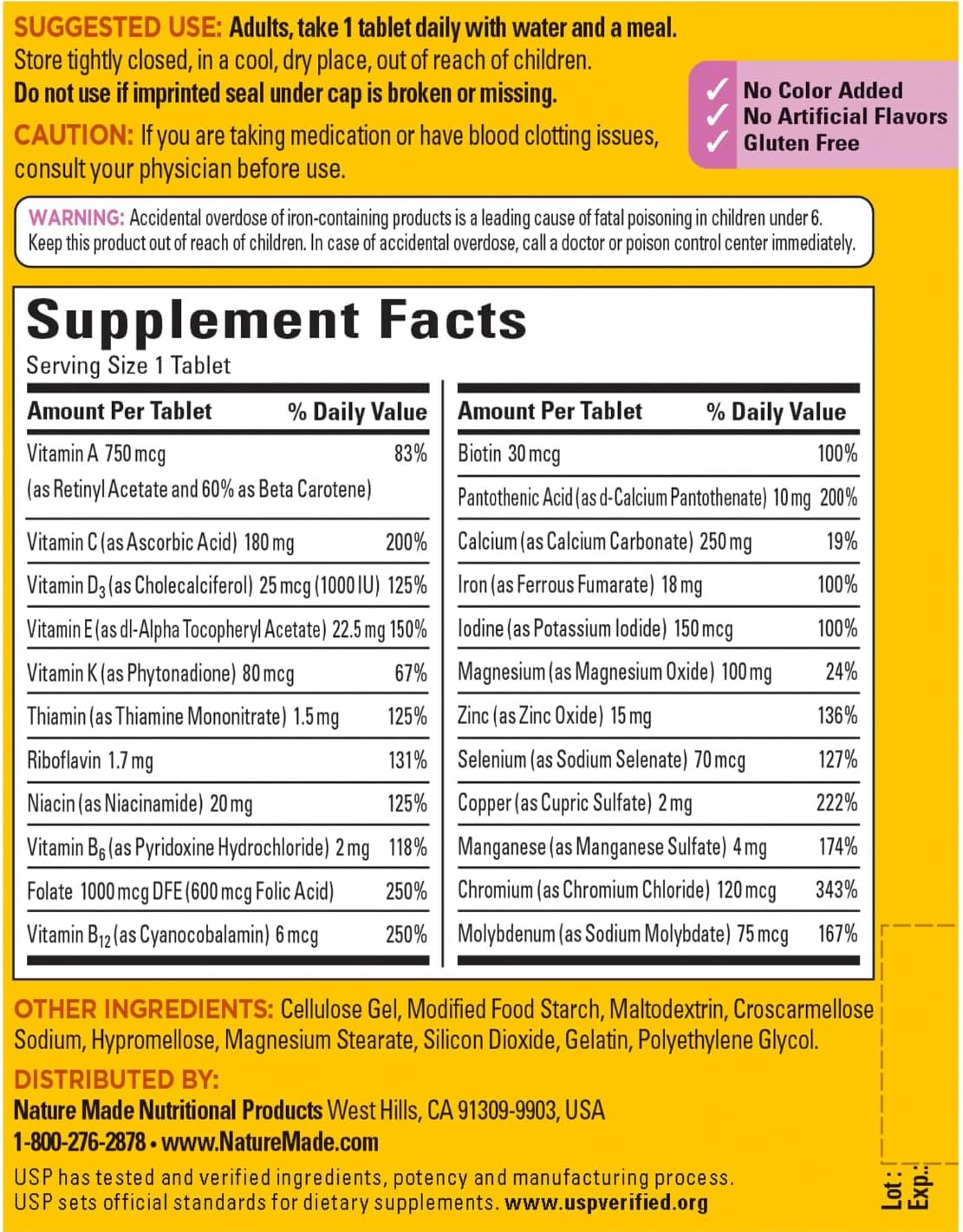 300 Count Nature Made Women's Multivitamin Tablets for Daily Nutritional Support