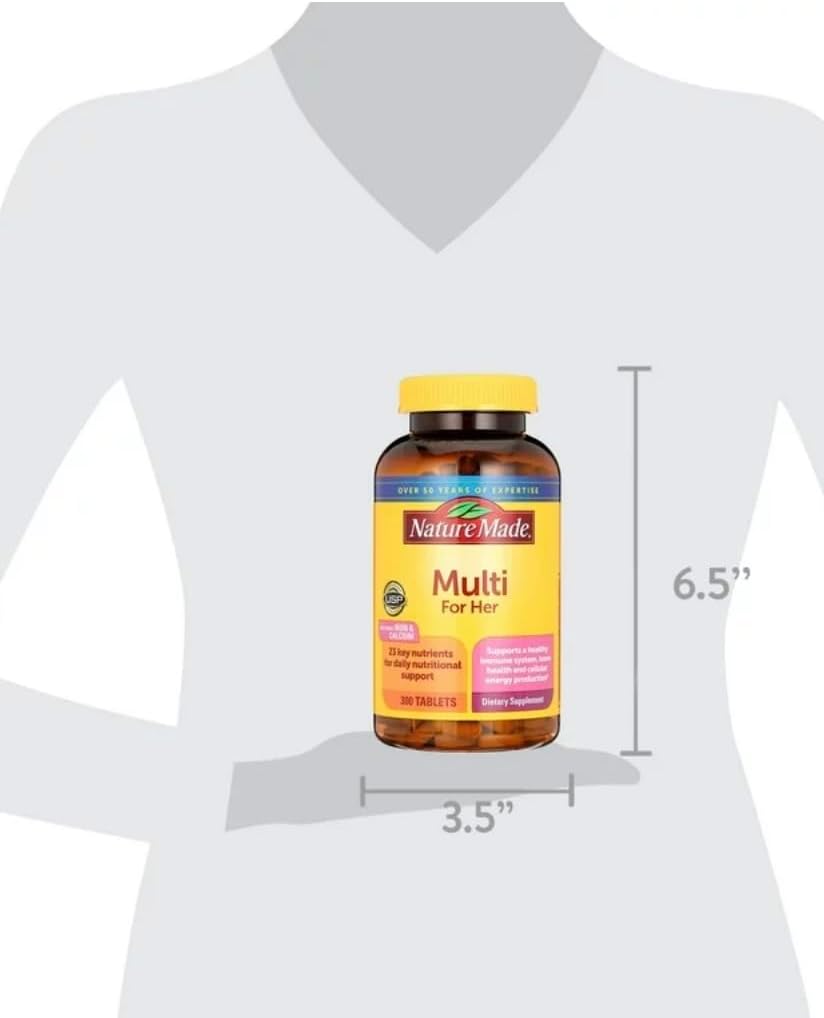 300 Count Nature Made Women's Multivitamin Tablets for Daily Nutritional Support