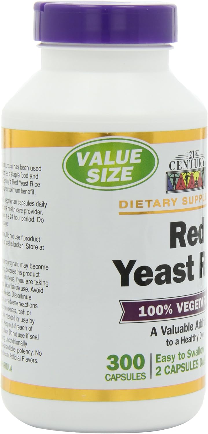 300 Count Red Yeast Rice Extract Veg Capsules for Modern Health Support