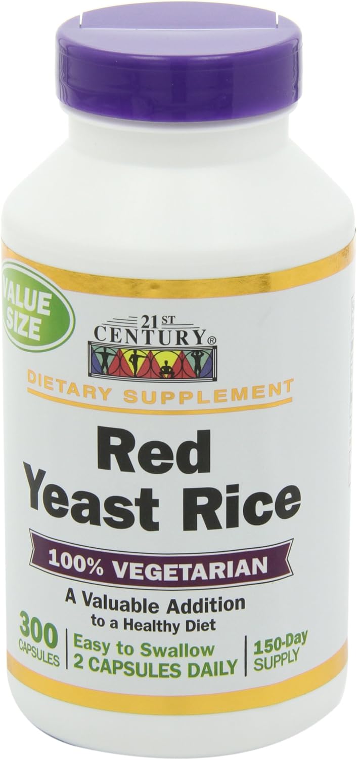300 Count Red Yeast Rice Extract Veg Capsules for Modern Health Support