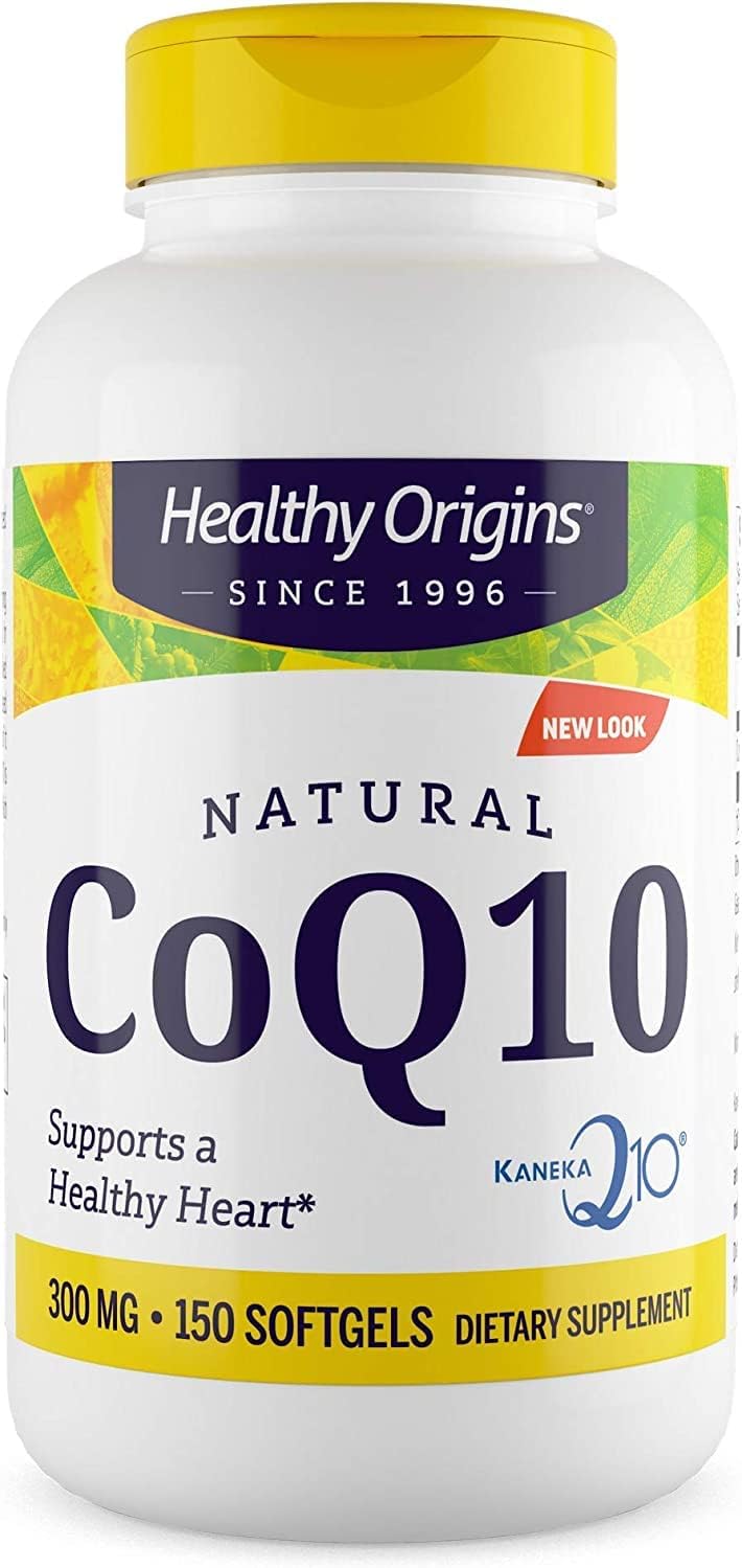 300 mg CoQ10 Heart Health & Energy Supplement - Gluten-Free & Non-GMO - 150 Softgels by Healthy Origins