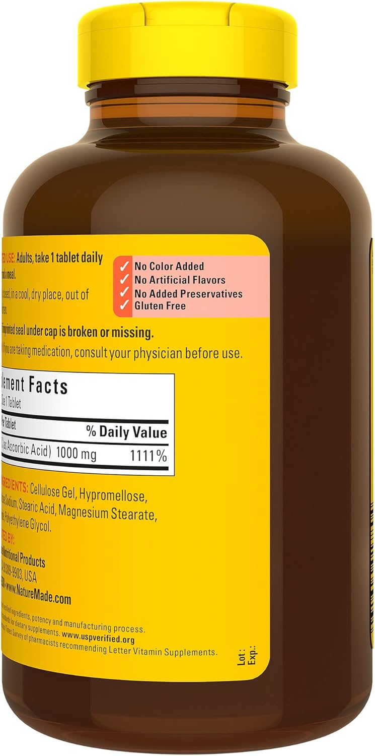 300 Tablets Nature Made Extra Strength Vitamin C 1000 mg, Immune Support Dietary Supplement for 300 Days