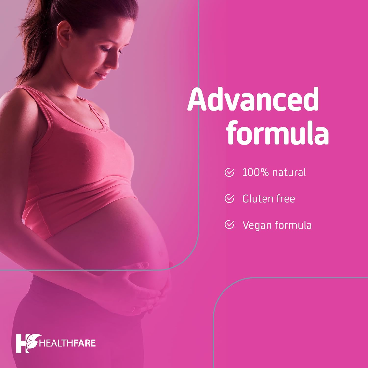 300 Tablets of Healthfare Folic Acid 400mcg Supplement with Folate Vitamin B9 - Gluten-Free & Non-GMO