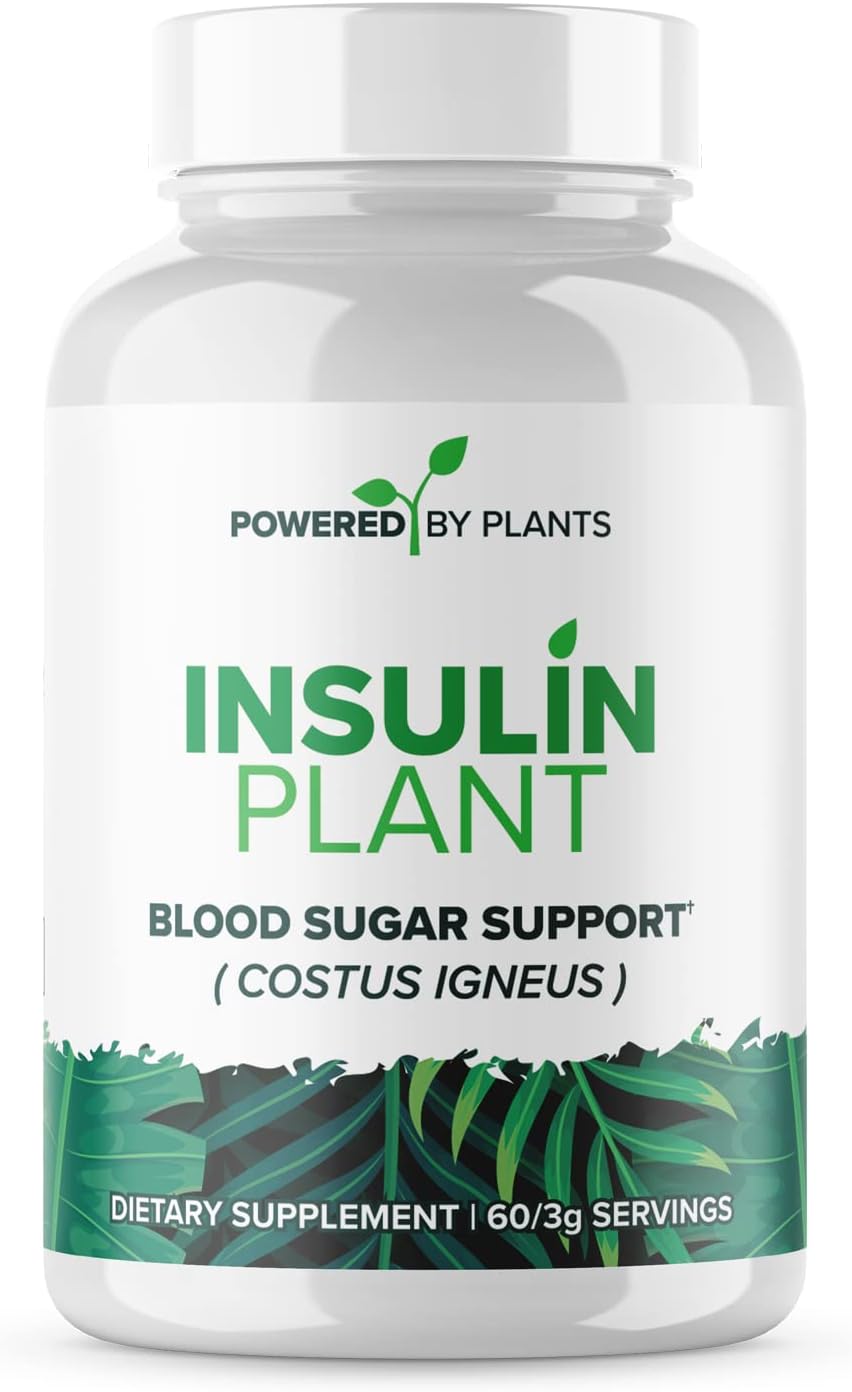 3000mg Costus Igneus Leaf Powder Capsules by Powered X Plants - Vegan Non GMO Insulin Plant Supplements - Gluten Free - 240 Capsules for Women & Men