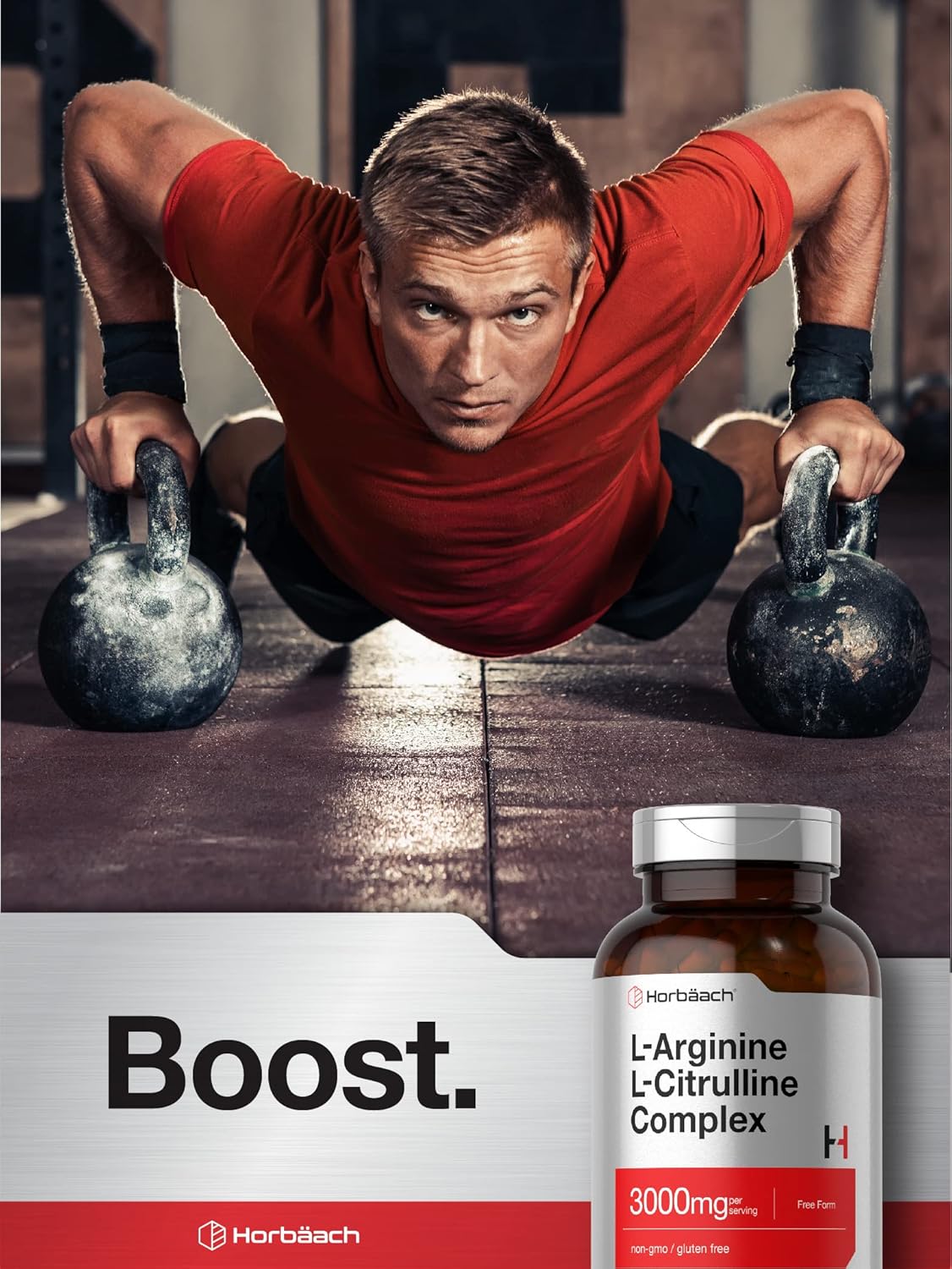 3000mg L-Arginine L-Citrulline Complex Capsules - 250 Count - Non-GMO, Gluten Free