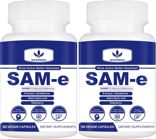 3000MG SAM-e (S-adenosyl-L-methionine) Complex Supplement - 120 Capsules by Spliferkou