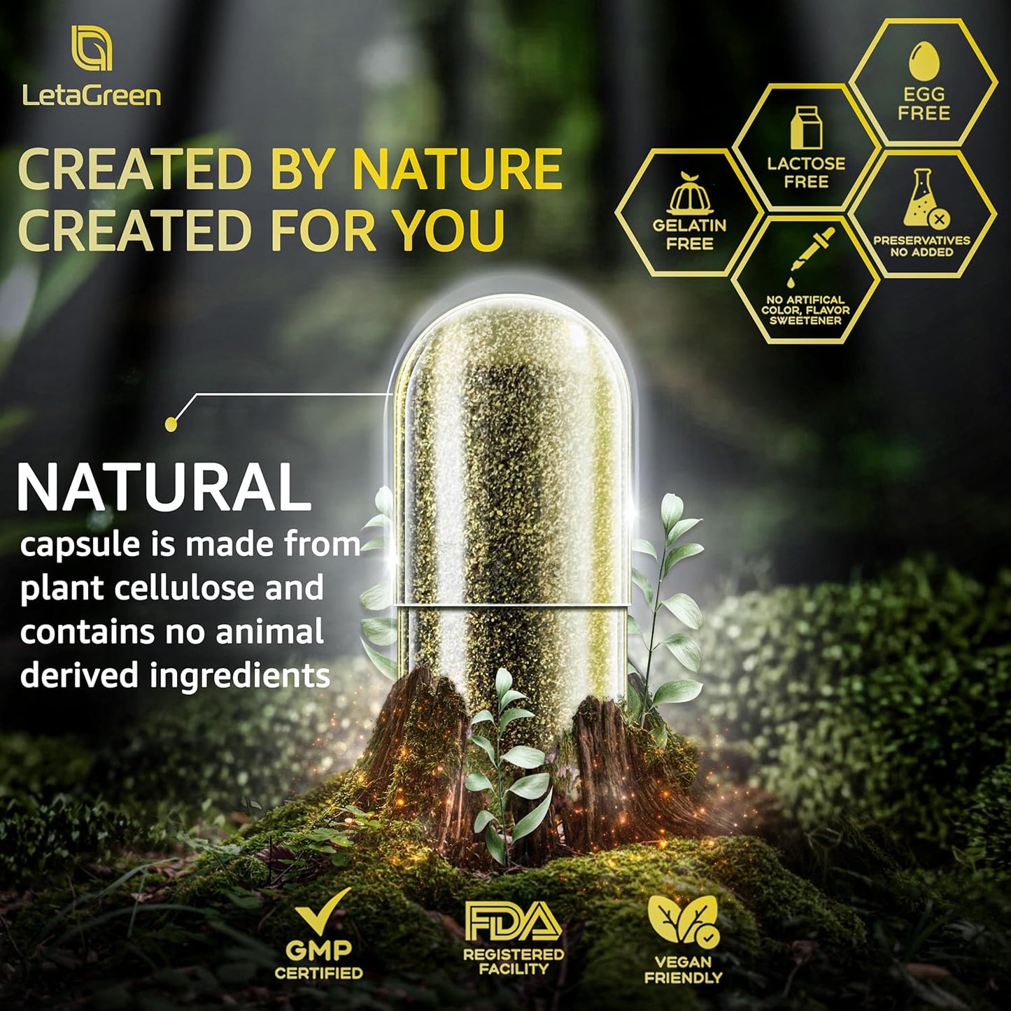 3000mg Sea Moss, 2000mg Black Seed Oil, 1000mg Ashwagandha, Bladderwrack, Burdock, Turmeric, Vitamin C, D3, K2, ACV, Elderberry, Manuka, Dandelion, Yellow Dock, Iodine - 240 Count