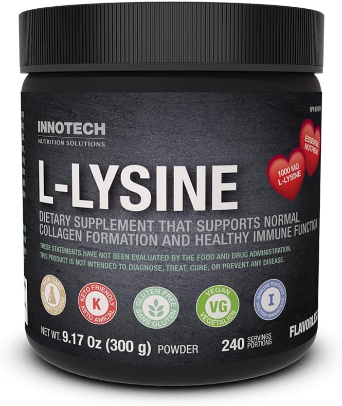 300g Innotech Nutrition L-Lysine Powder - Pure L-Lysine Supplement