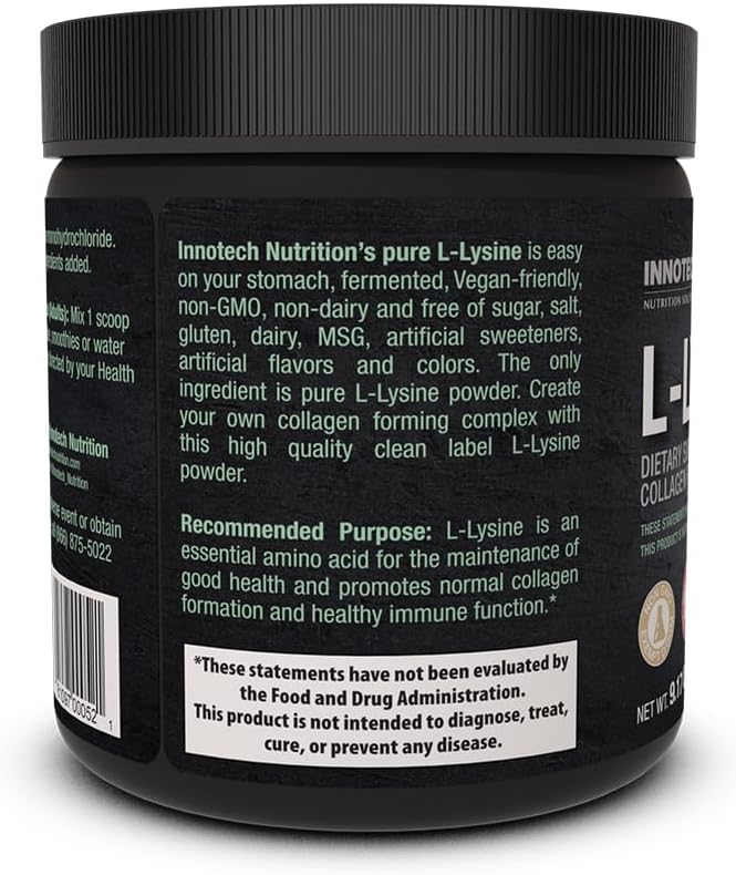 300g Innotech Nutrition L-Lysine Powder - Pure L-Lysine Supplement