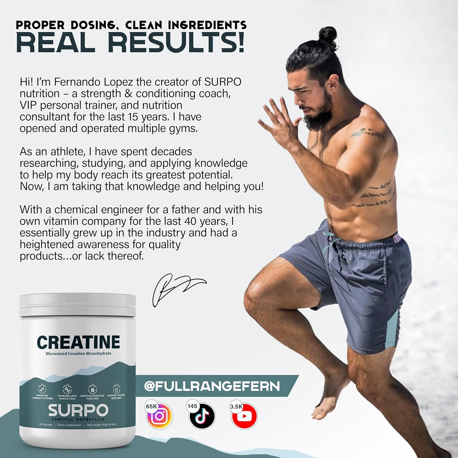 300g Micronized Creatine Monohydrate Powder - 60 Servings, Pure & Unflavored, Gluten Free & Non GMO - Ideal for Muscle Recovery & Growth in Men & Women