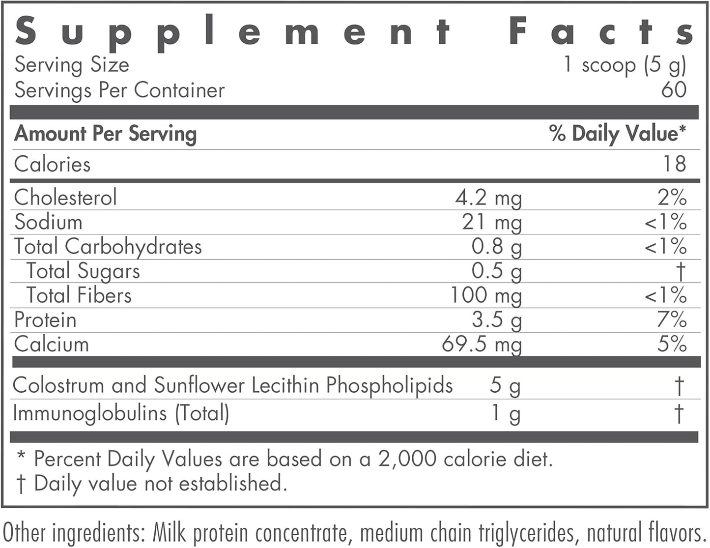 300g Nutricology Phospholipid Colostrum Dietary Supplement