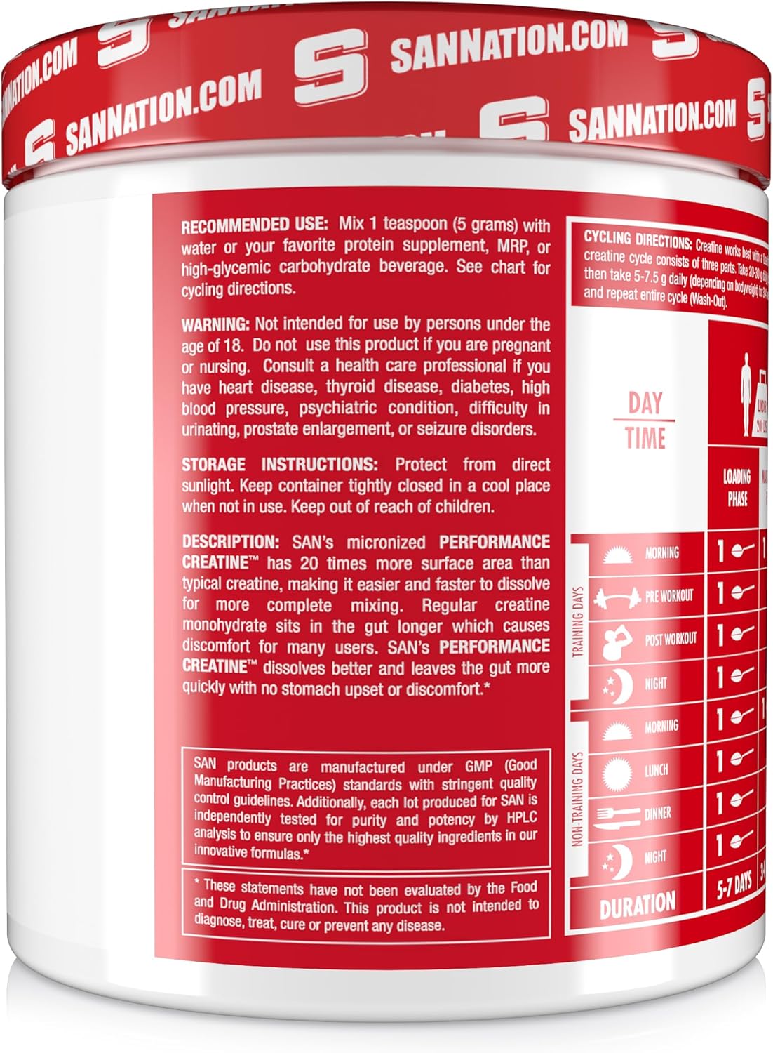 300g SAN Performance Creatine: Enhances Muscle Growth and Athletic Stamina, 60 Servings