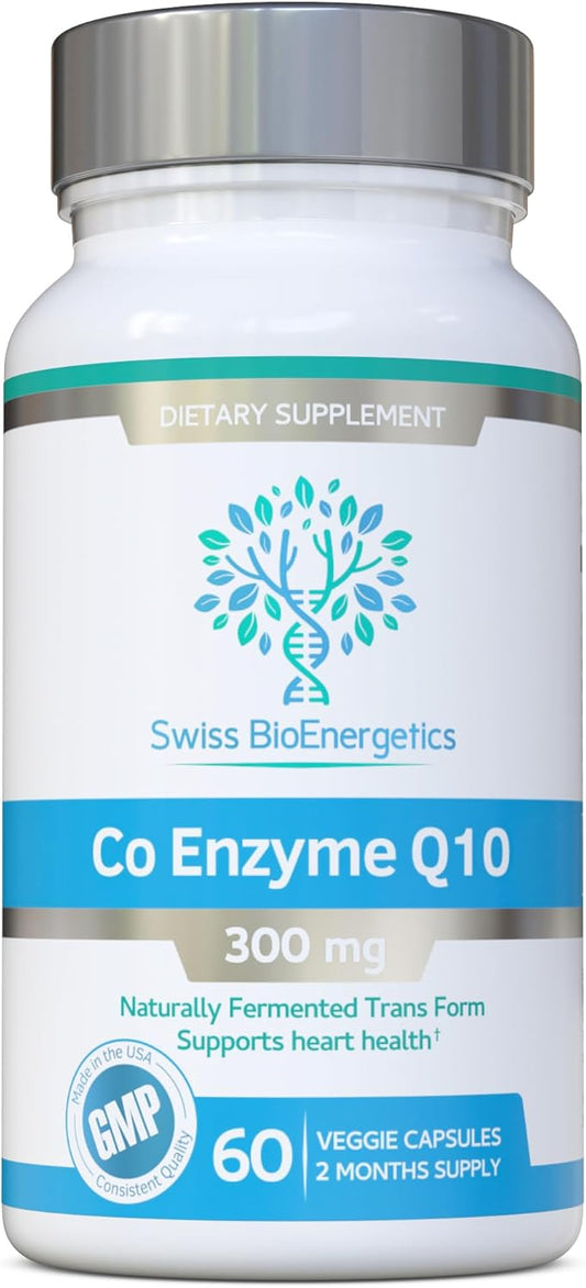 300mg CoQ10 Capsules - Swiss Bioenergetics Superior Fermented Trans Formulation