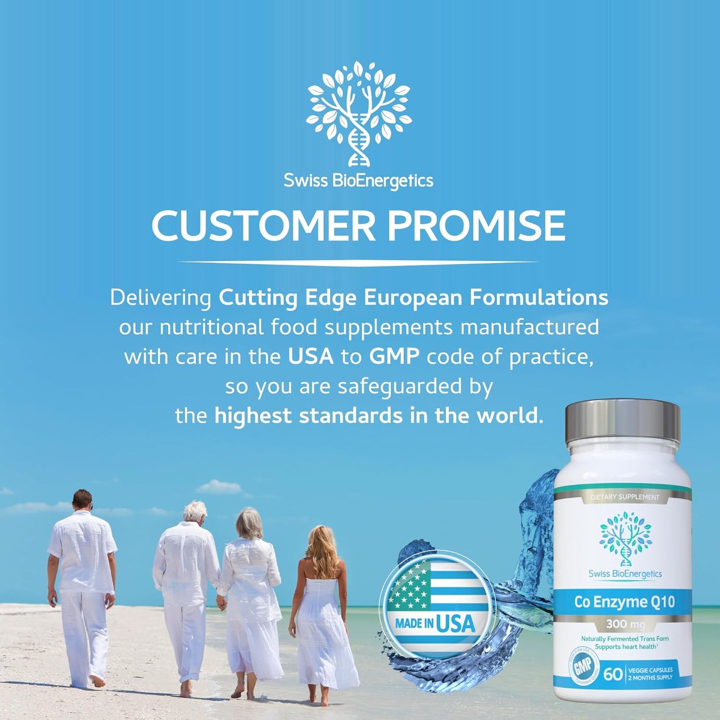 300mg CoQ10 Capsules - Swiss Bioenergetics Superior Fermented Trans Formulation