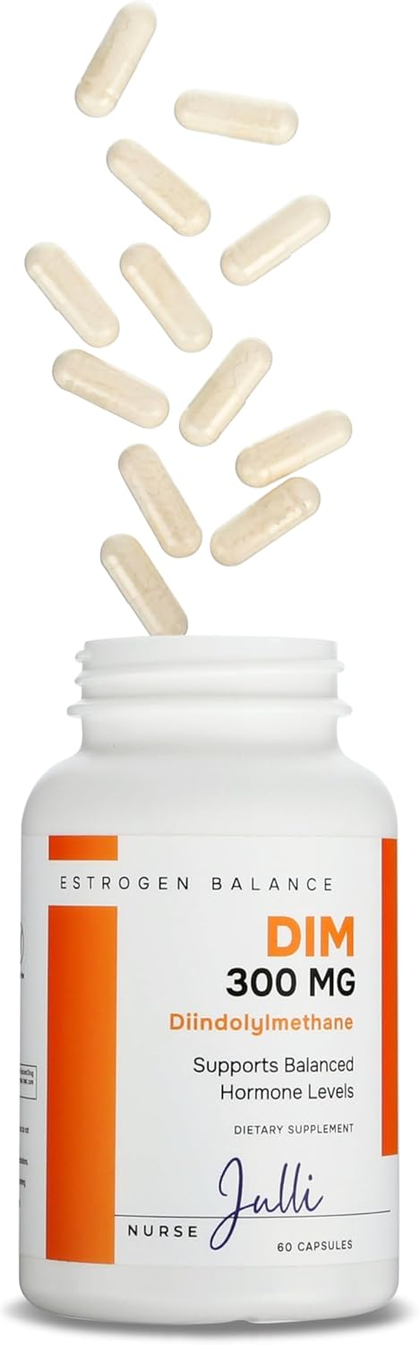 300mg DIM Supplement for Estrogen Balance in Men and Women | Supports Menopause, PCOS, Hormonal Acne | Antioxidant Boost | Enhanced with Natural Metabolites | Made in USA | 60 Ct.