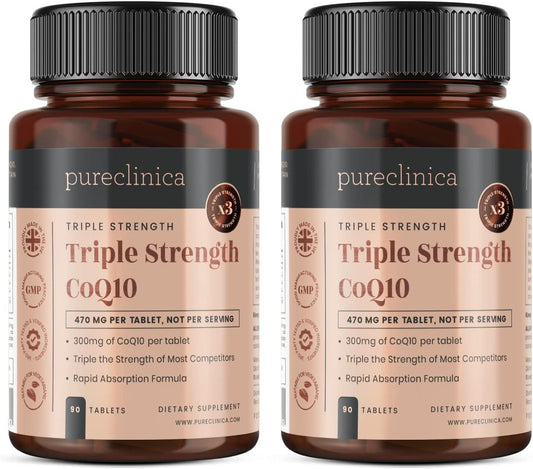 300mg Fermented CoQ10 Tablets x 180 - 6 Month Supply, Non GMO, USP Grade, with Vitamin C & Black Pepper Extract