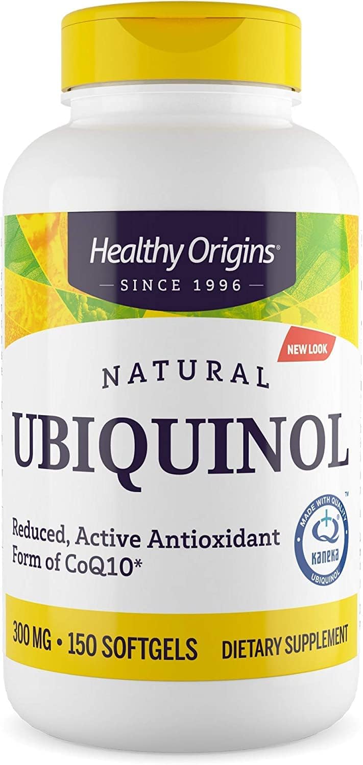 300mg Healthy Origins Ubiquinol Softgels - Heart Health & Antioxidant Support - Kaneka Ubiquinol Supplement - Gluten-Free & Non-GMO - 150 Capsules