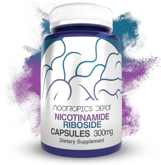 300mg Nicotinamide Riboside Capsules | NAD+ Precursor | Boosts Cellular Energy | 30 Count | Nootropics Depot