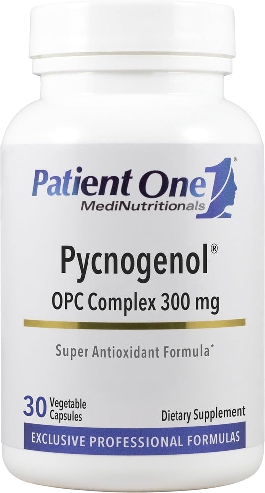 300mg Pycnogenol OPC Complex Capsules for Vascular Health and Aging Support with French Maritime Pine Bark | 30 Count