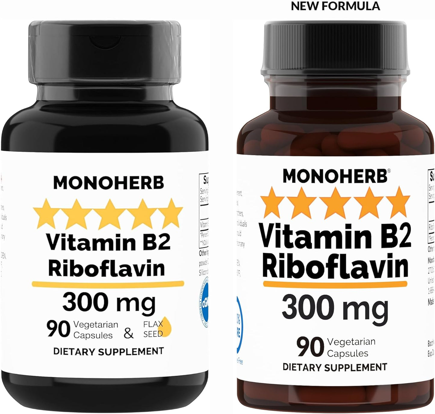 300mg Riboflavin Capsules for Migraine Relief - 90 Count