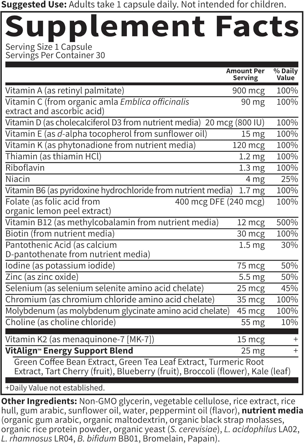 30ct Garden Of Life Once Daily Men's Multi DuoCaps for Complete Nutrition