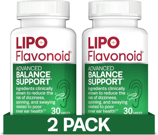 30ct Lipo-Flavonoid Balance Support Supplement for Inner Ear Health - Reduces Vertigo Symptoms - 2 Pack
