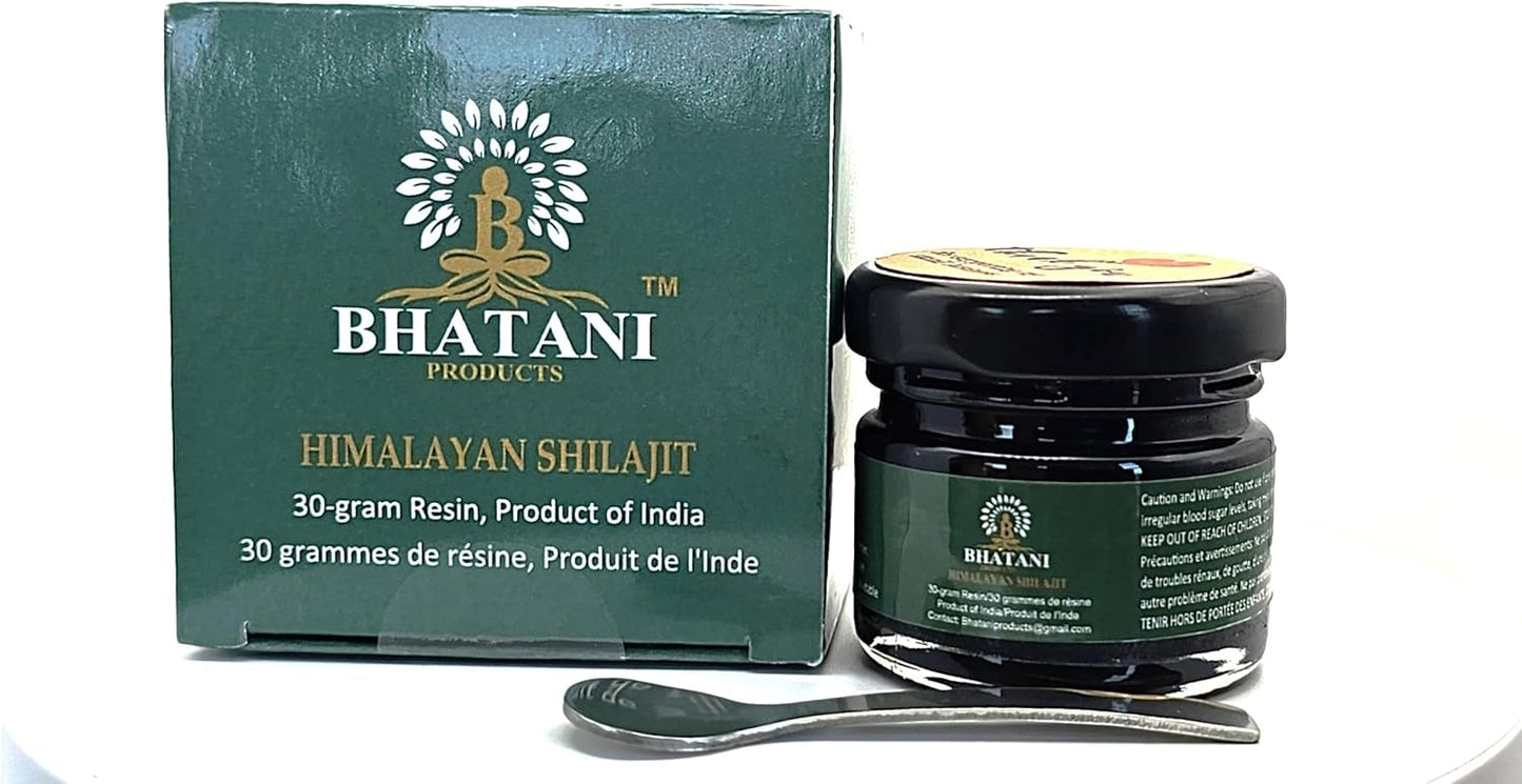 30g Authentic Himalayan Shilajit Resin with 82% Fulvic Acid | Lab Tested at 18000 ft | Sold by Bhatani Products