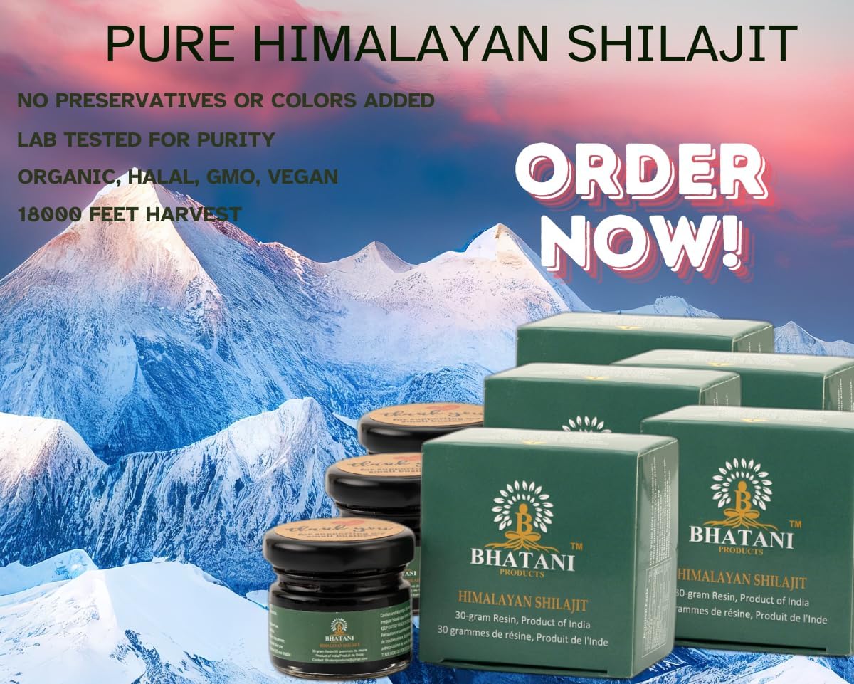 30g Authentic Himalayan Shilajit Resin with 82% Fulvic Acid | Lab Tested at 18000 ft | Sold by Bhatani Products