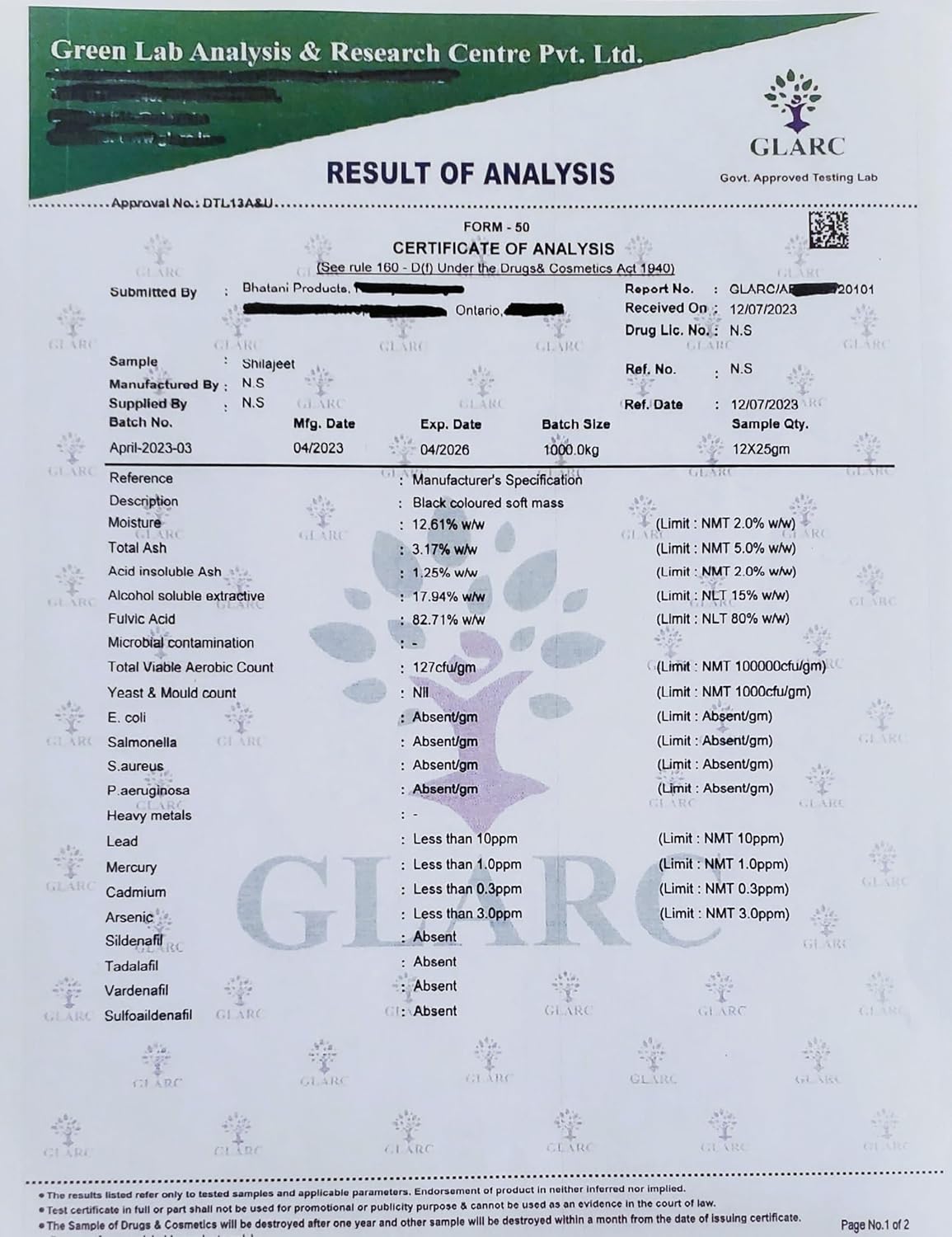 30g Authentic Himalayan Shilajit Resin with 82% Fulvic Acid | Lab Tested at 18000 ft | Sold by Bhatani Products