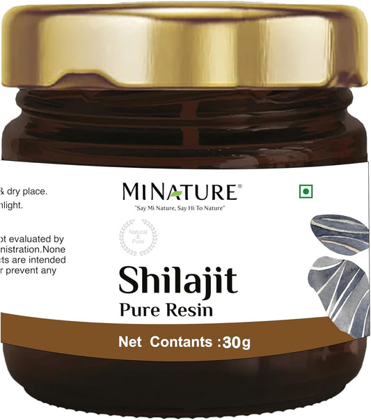 30g Pure Shilajit Resin with Spoon | Naturally Sourced | Over 80 Minerals and Amino Acids | Fulvic Acid Source
