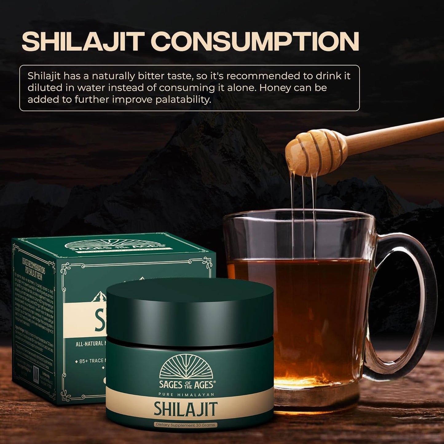 30gm Gold Grade Pure Himalayan Shilajit Resin: Lab Tested, 85+ Trace Minerals, 78% Fulvic Acid - Organic Shilajit for Men