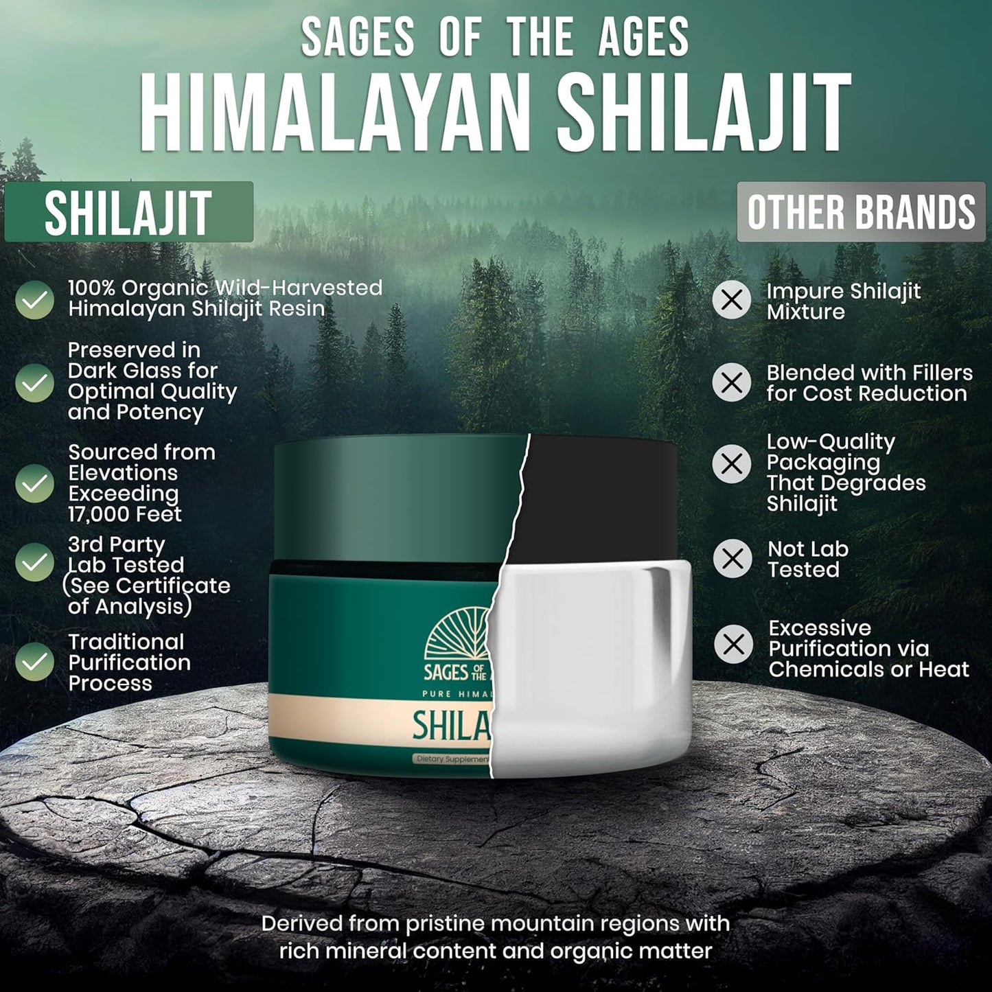 30gm Gold Grade Pure Himalayan Shilajit Resin: Lab Tested, 85+ Trace Minerals, 78% Fulvic Acid - Organic Shilajit for Men