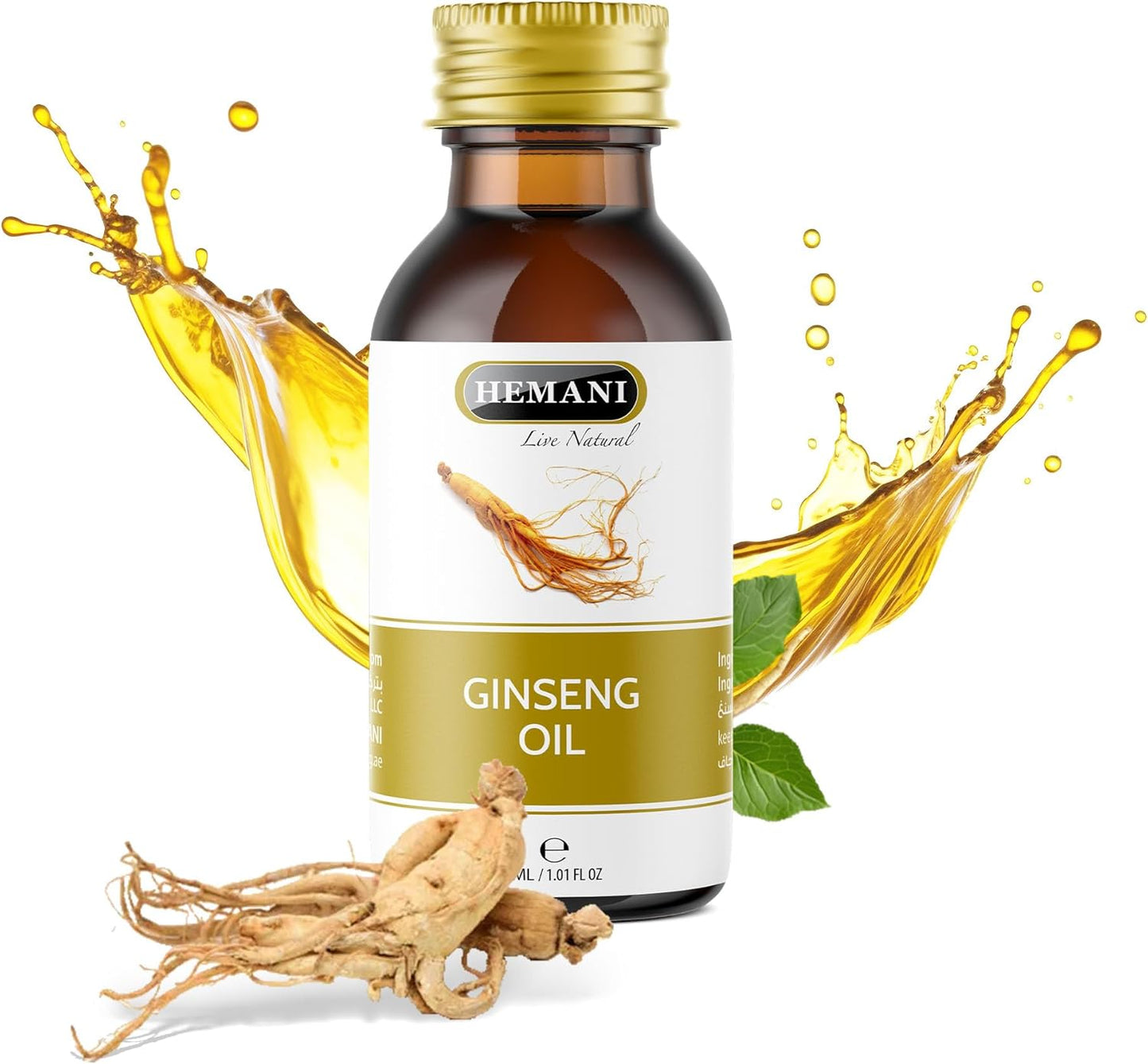 30ml Hemani Ginseng Oil: 100% Natural Herbal Serum for Hair & Skin Care