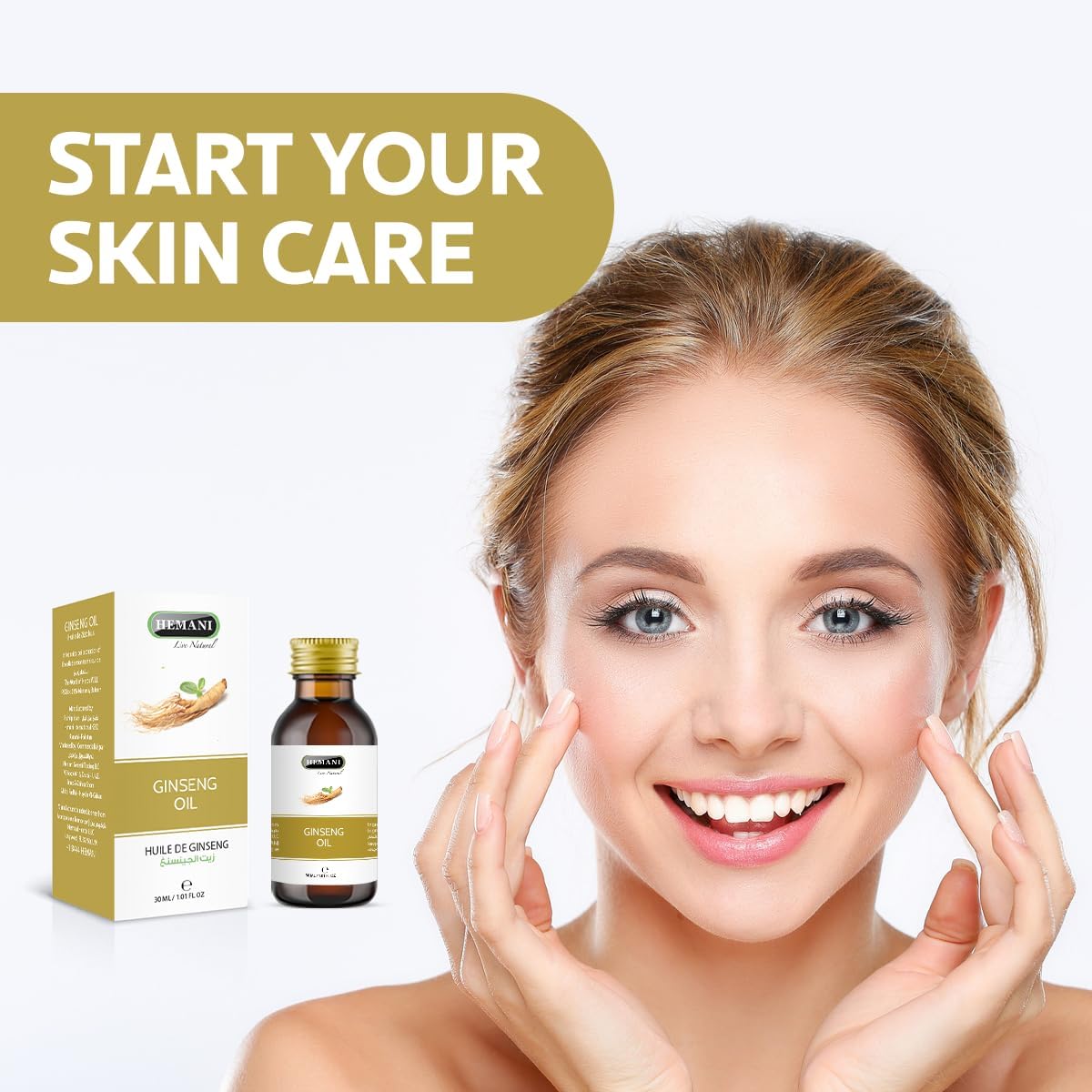 30ml Hemani Ginseng Oil: 100% Natural Herbal Serum for Hair & Skin Care