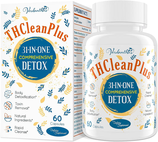 31-in-ONE Detox & Liver Cleanser Capsules for Full Body Toxin Cleanse - Herbal Formula to Support Immune System & Mood - Made in USA - 60 Count