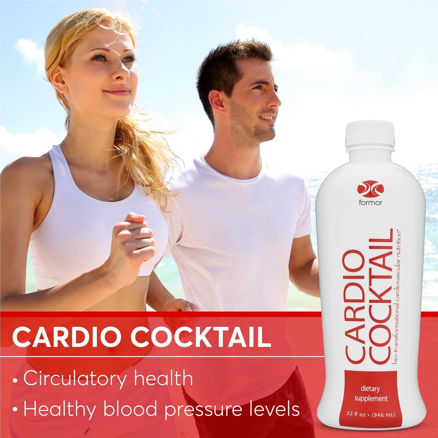 32 fl oz beatool Cardio Cocktail Liquid Nitric Oxide - L-Arginine, B-Vitamins, 5,000iu Vitamin D - Supports Heart Health, NO Supplement