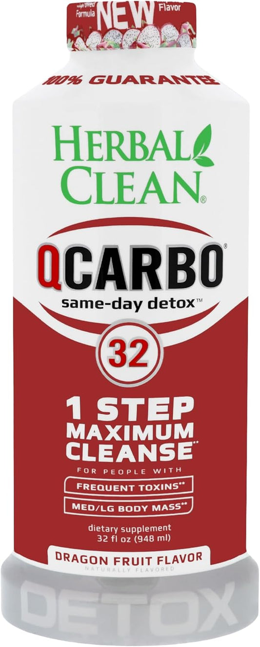 32 Fl Oz Herbal Clean Same-Day Premium Detox Drink in Dragon Fruit Flavor