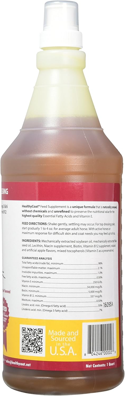 32-Ounce Healthy Coat Supplement for Horses - Promotes a Healthy Coat