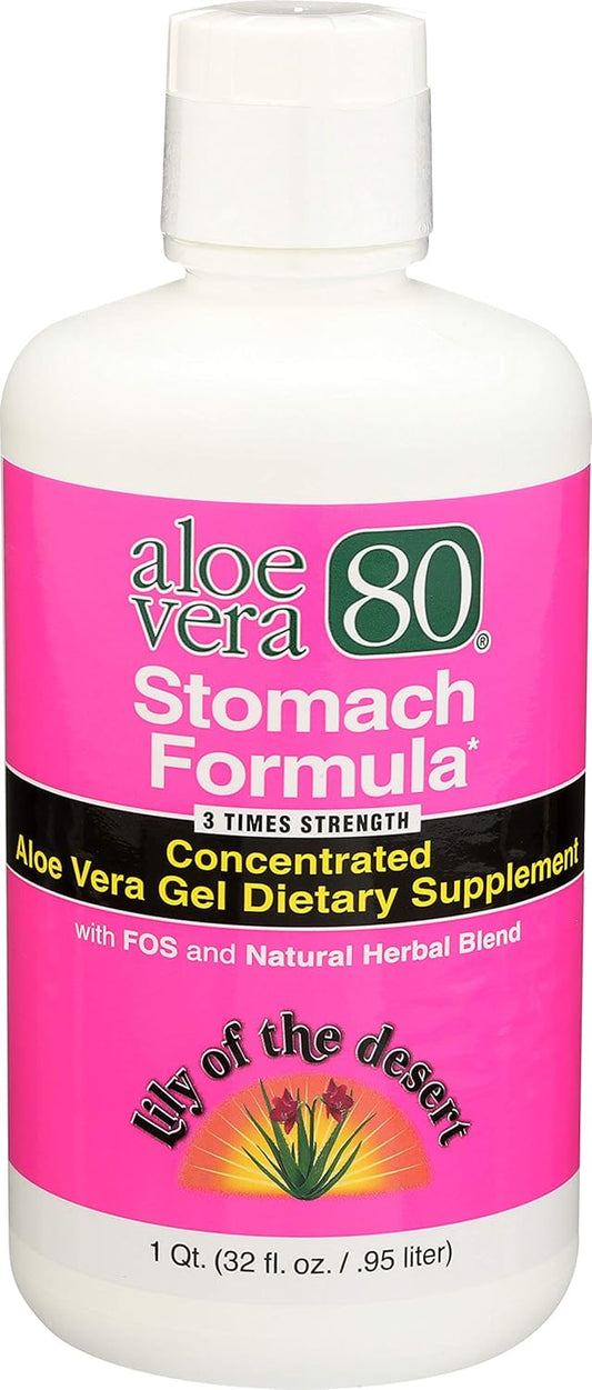 32 Ounce Lily Of The Desert Aloe 80 Organics Stomach Formula