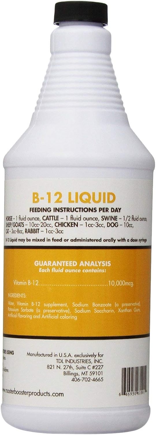 32-Ounce Rooster Booster B-12 Liquid Supplement for Energy and Performance
