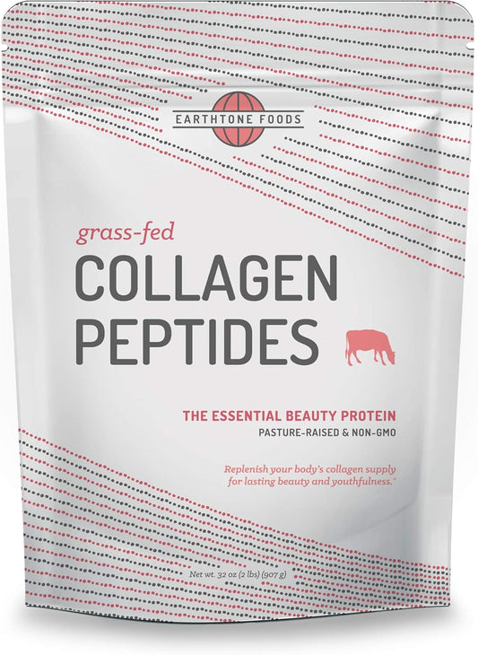 32 oz EARTHTONE Collagen Peptides Powder - Paleo Friendly Grass-Fed Non-GMO Protein