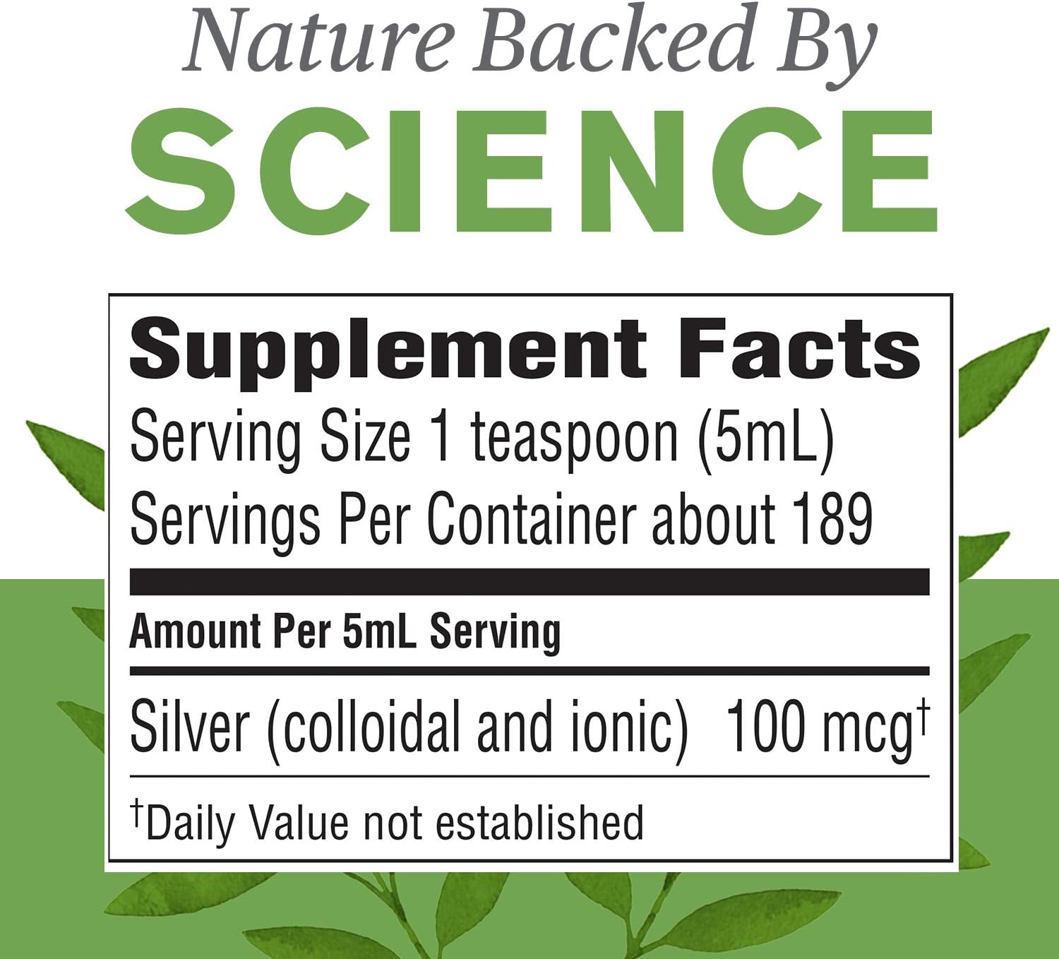 32 oz Nature's Sunshine Silver Shield Liquid | Immune Support Colloidal Silver with Aqua Sol Technology