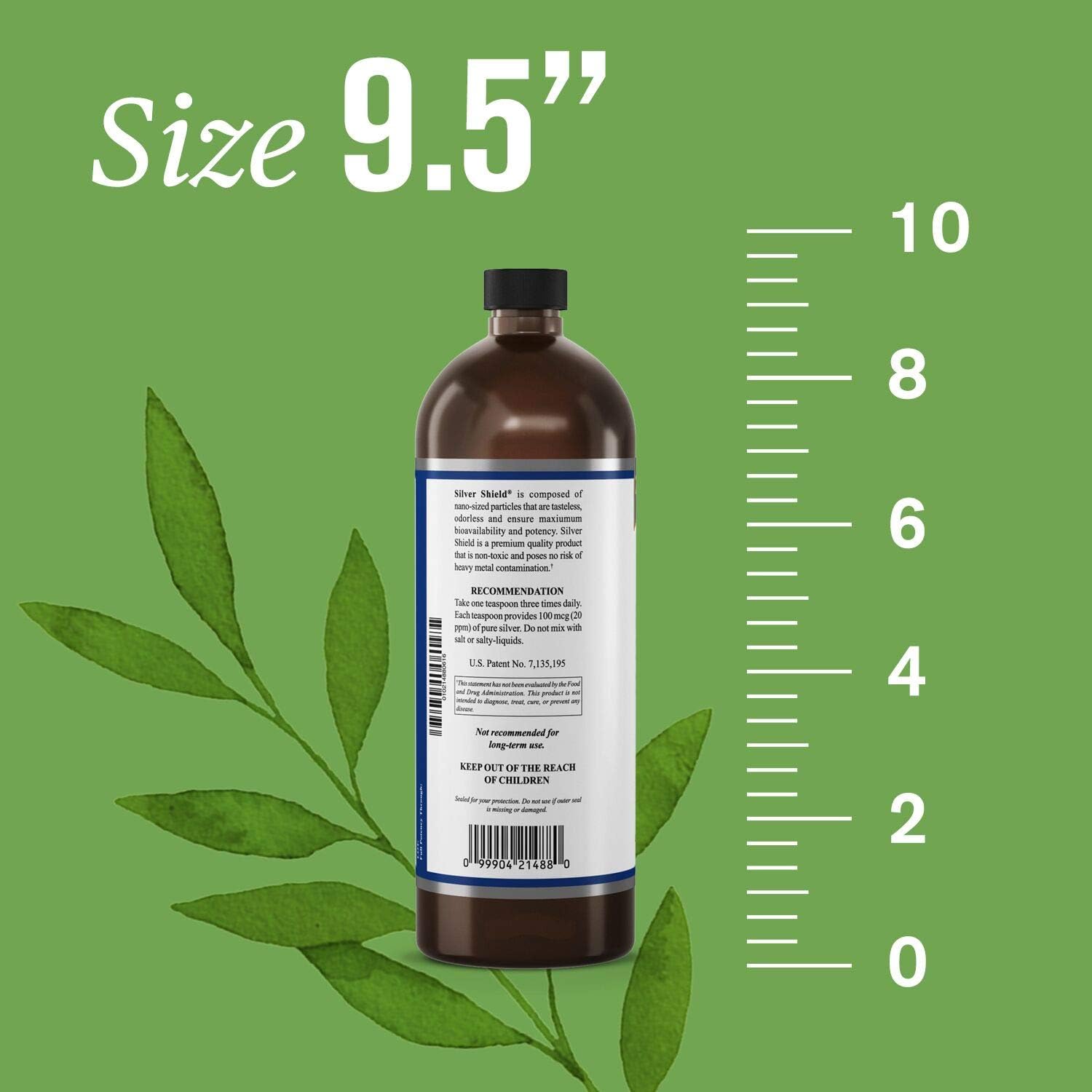 32 oz Nature's Sunshine Silver Shield Liquid | Immune Support Colloidal Silver with Aqua Sol Technology