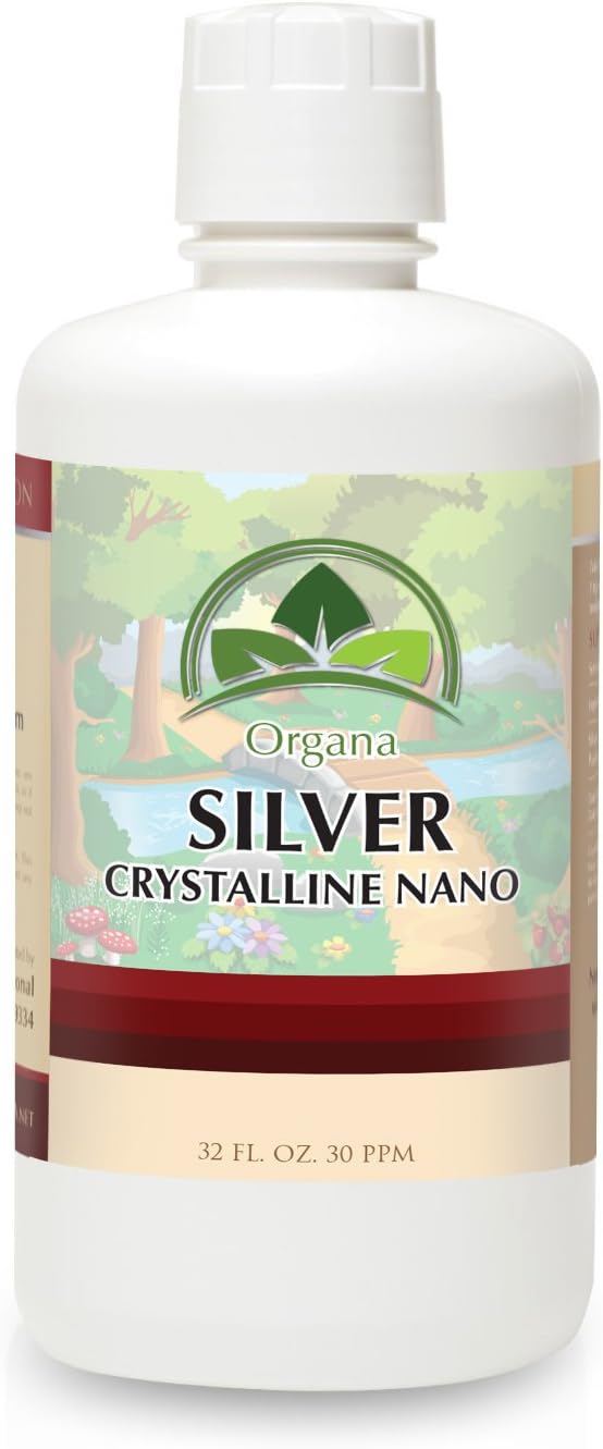 32 oz NutriNoche Organa Crystalline Nano Colloidal Silver - 30 PPM Concentration