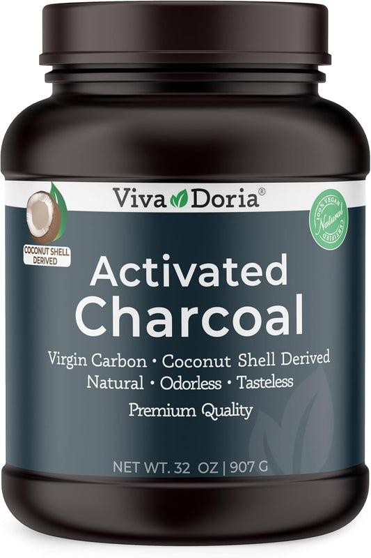 32 Oz Viva Doria Food Grade Virgin Activated Charcoal Powder from Coconut Shell