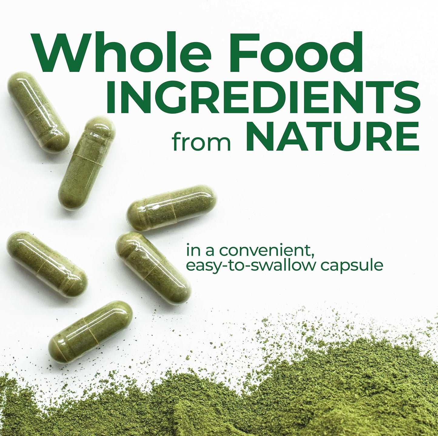 32 Superfood Vegicaps: Whole Food Supplement with Greens, Fruits, Vegetables, Mushrooms, Probiotics - Antioxidants, Phytonutrients - 60 Count