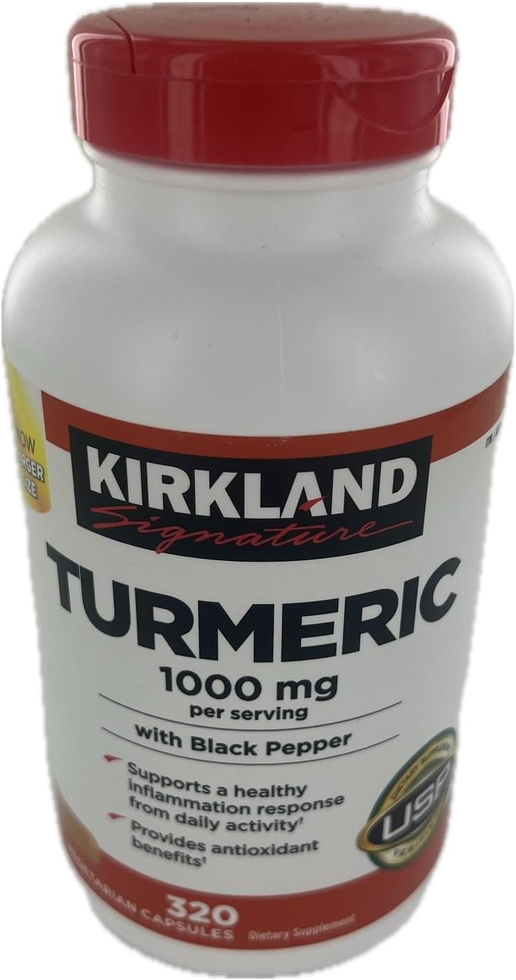320 Count Kirkland Signature Turmeric with Black Pepper Capsules - 1000mg
