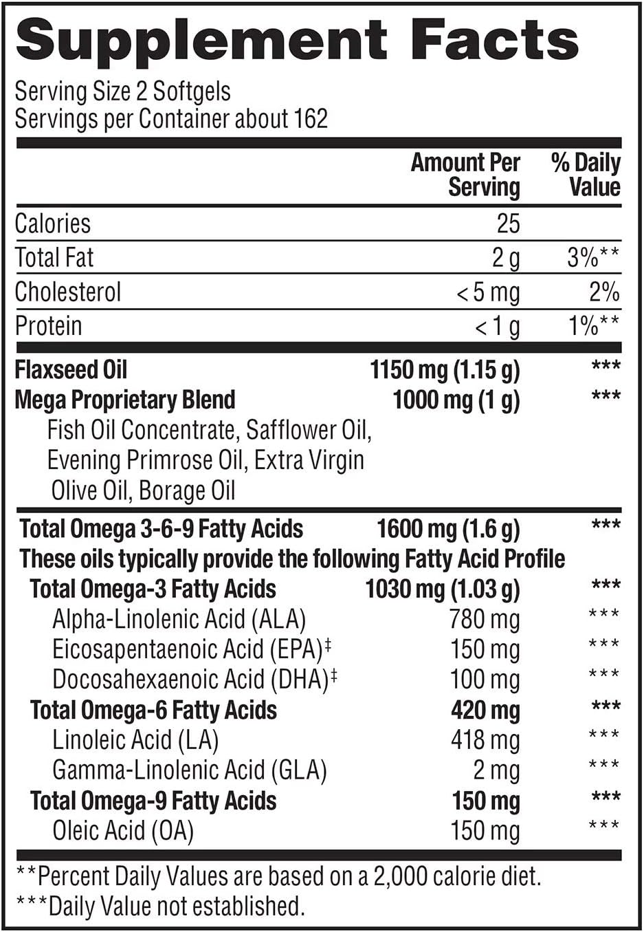 325 Count Members Mark Omega 3-6-9 Dietary Supplement - High Quality Essential Fatty Acids for Health