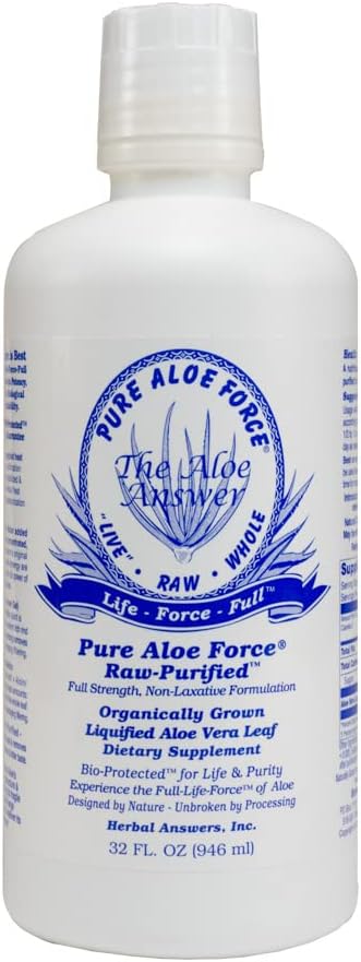 32oz HERBAL ANSWERS Aloe Force - Pure Aloe Vera Dietary Supplement