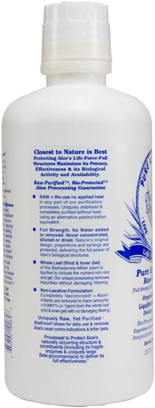 32oz HERBAL ANSWERS Aloe Force - Pure Aloe Vera Dietary Supplement